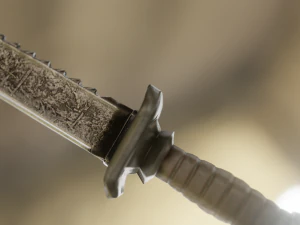 Realistic low-poly knife 3D Model