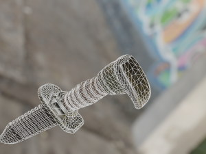 Realistic low-poly knife 3D-Modell