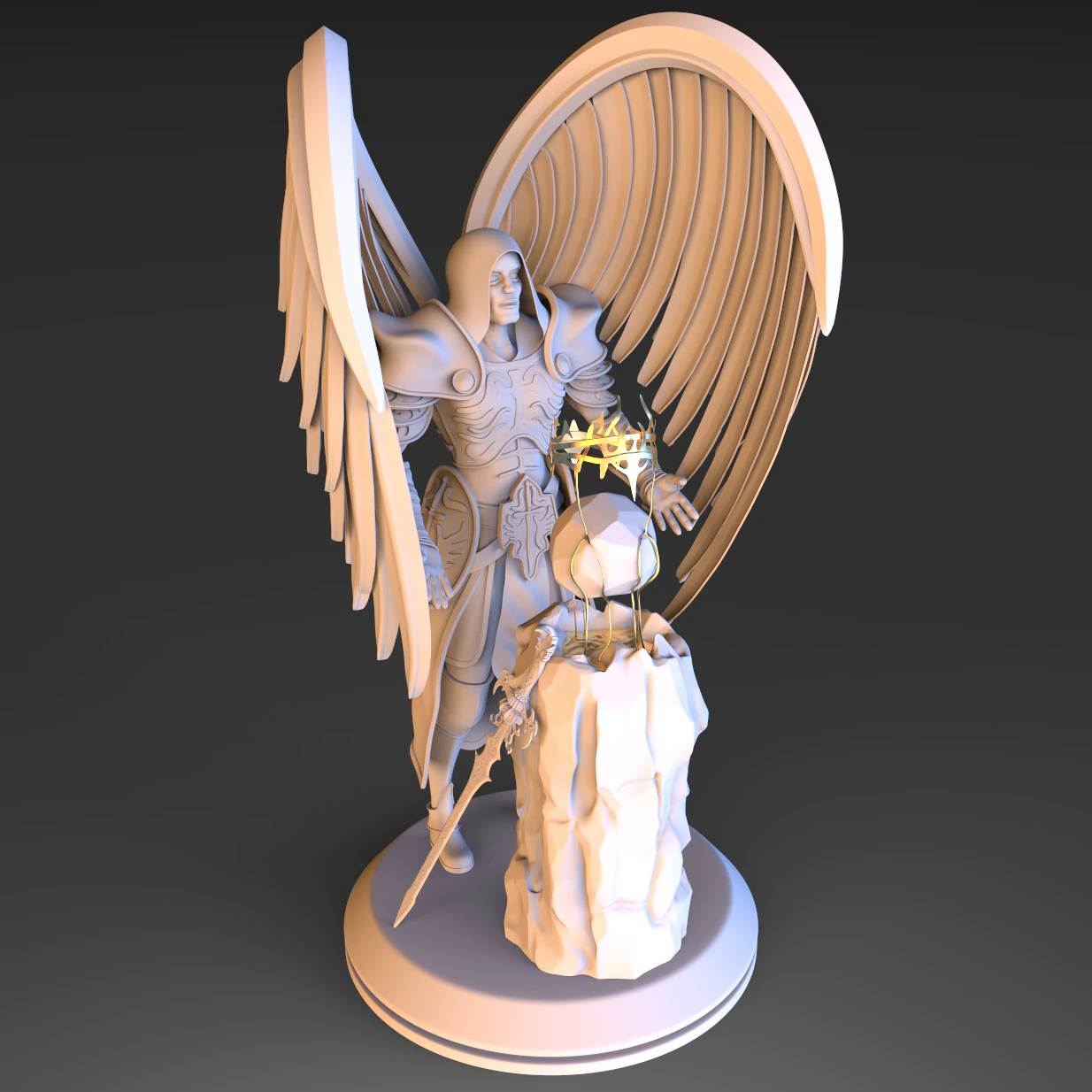 angel 3D Print Model .c4d .max .obj .3ds .fbx .stl .blend