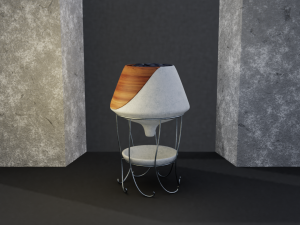 plant pot and stand low-poly 3D 모델