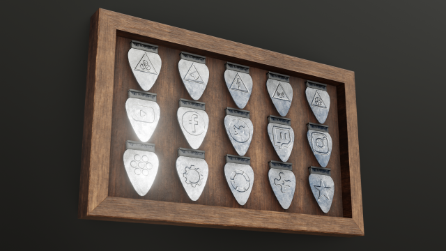 Mediator stand pack low-poly Modelo 3D .c4d .max .obj .3ds .fbx .stl .blend 