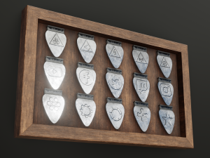 Mediator stand pack low-poly 3D 模型