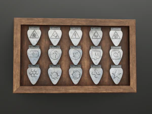 Pacote de suporte de mediador low-poly Modelo 3D