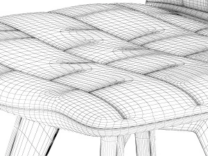 modern leather chair 3D Model
