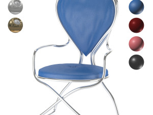 heart steel chair Modelo 3D