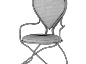 heart steel chair Modelo 3D