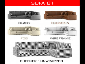sofa collection Model 3D