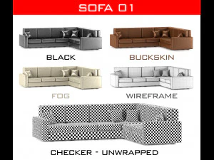 sofa collection 3D Model