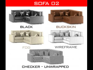 sofa collection 3D Model