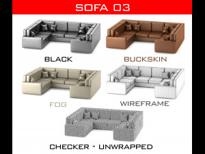 sofa collection Model 3D
