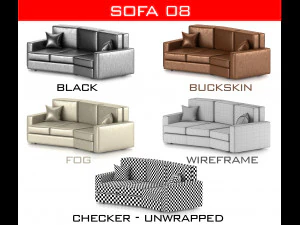 sofa collection 3D Model