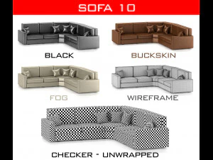 sofa collection 3D Model