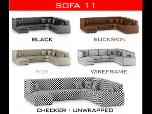 sofa collection 3D Model
