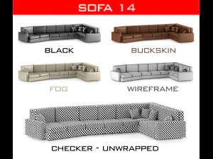 sofa collection 3D Model