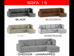 sofa collection Model 3D