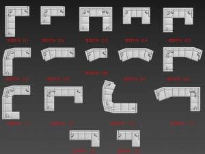 sofa collection Model 3D
