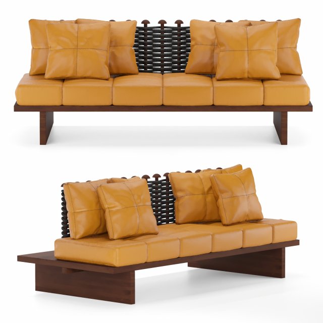 shaker sofa 3Dモデル .c4d .max .obj .3ds .fbx .stl .blend 