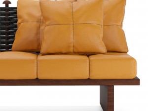 shaker sofa 3Dモデル