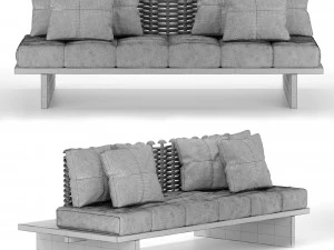 shaker sofa 3D Model