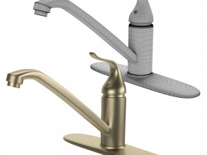 kitchen faucet set 01 3Dモデル