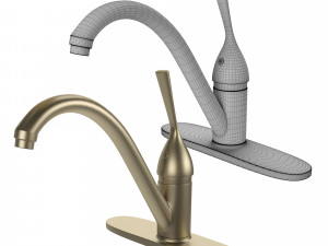 kitchen faucet set 01 3Dモデル
