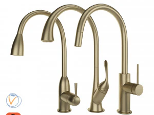 K&uuml;chenarmatur-Set 02 3D Modell