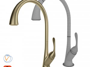 kitchen faucet set 02 3D Model