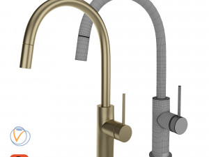kitchen faucet set 02 3D Model