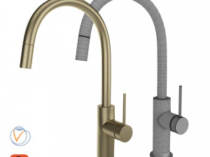 kitchen faucet set 02 3D Model