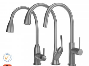 kitchen faucet set 02 3D Model
