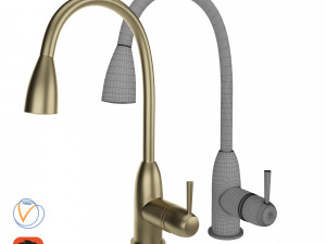 kitchen faucet set 02 3D Model