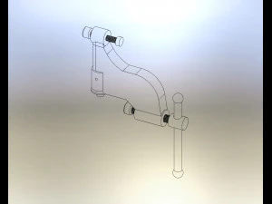 Flange fixer for installation 3D Model