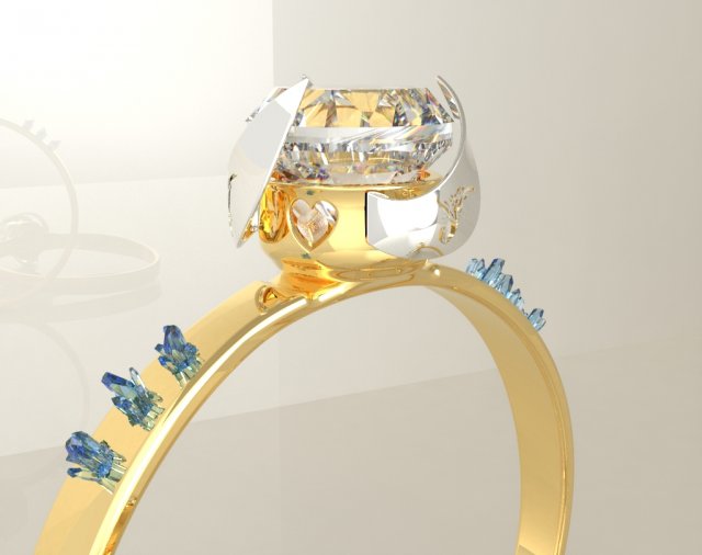 queen ring Modelo 3D .c4d .max .obj .3ds .fbx .stl .blend 