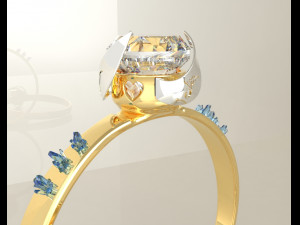 queen ring Modello 3D