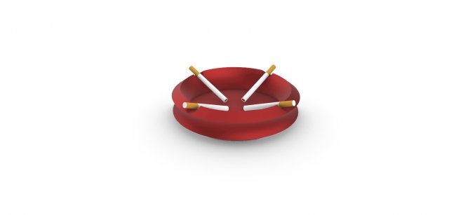 18 cm ashtray 3Dモデル .c4d .max .obj .3ds .fbx .stl .blend 