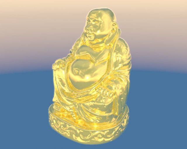 Golden buddha model 3D 模型 .c4d .max .obj .3ds .fbx .stl .blend 