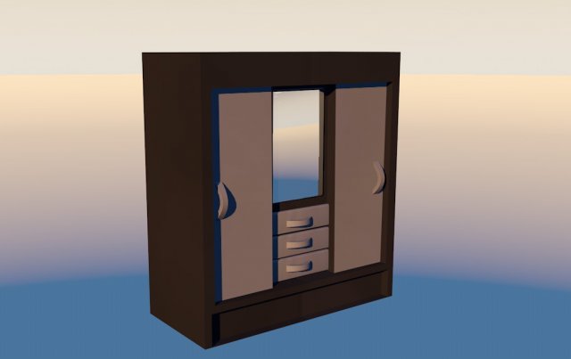 wardrobe model Modelo 3D .c4d .max .obj .3ds .fbx .stl .blend 