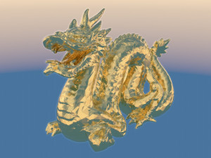 Gold dragon model 3D Model