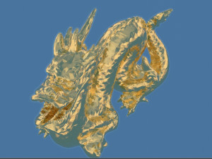 Gold dragon model 3D Model