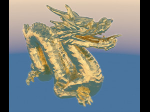 Gold dragon model 3D Model