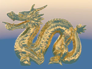 Gold dragon model 3D Model