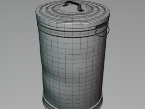 trash can mid poly Modelo 3D