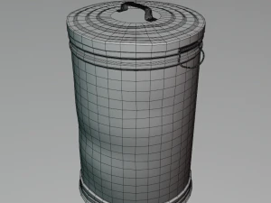 trash can mid poly 3D Model