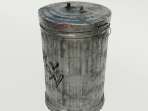 trash can mid poly Modelo 3D