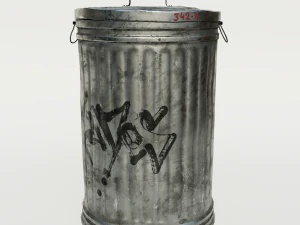trash can mid poly 3D Model