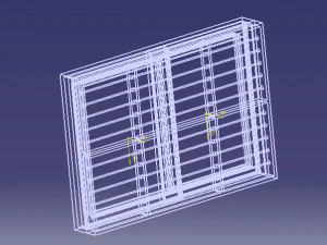 windows with grill 3D Model
