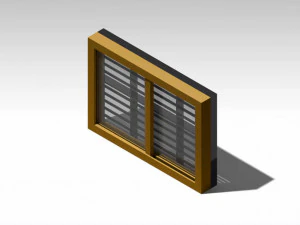 windows with grill 3D Model