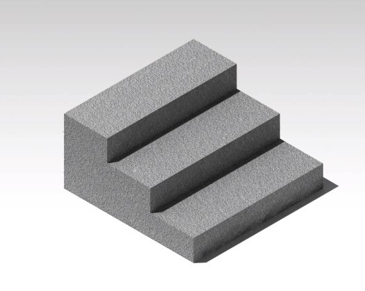 steps with cocrete 3D Модель .c4d .max .obj .3ds .fbx .stl .blend 