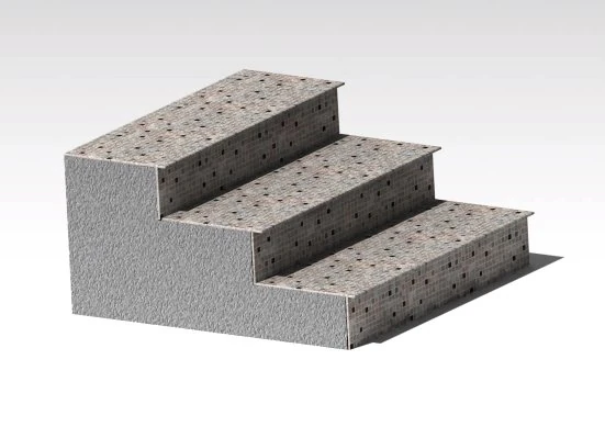 steps with old tiles design 3D Model .c4d .max .obj .3ds .fbx .stl .blend 