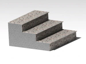 Stufen mit altem Fliesendesign 3D Modell